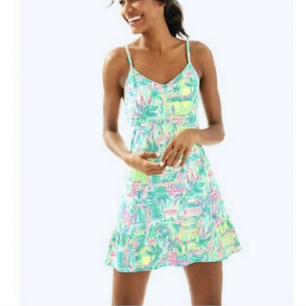 NWT Lilly Pulitzer Luxletic UPF 50+ Meryl Adeli Perfect Match Tennis Dress